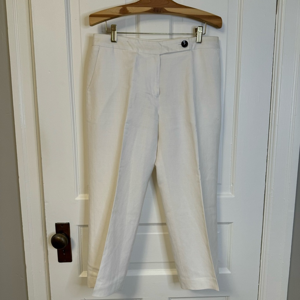 Petite White Cropped Pants